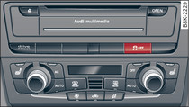 Version B : console centrale supérieure, touche  OFF